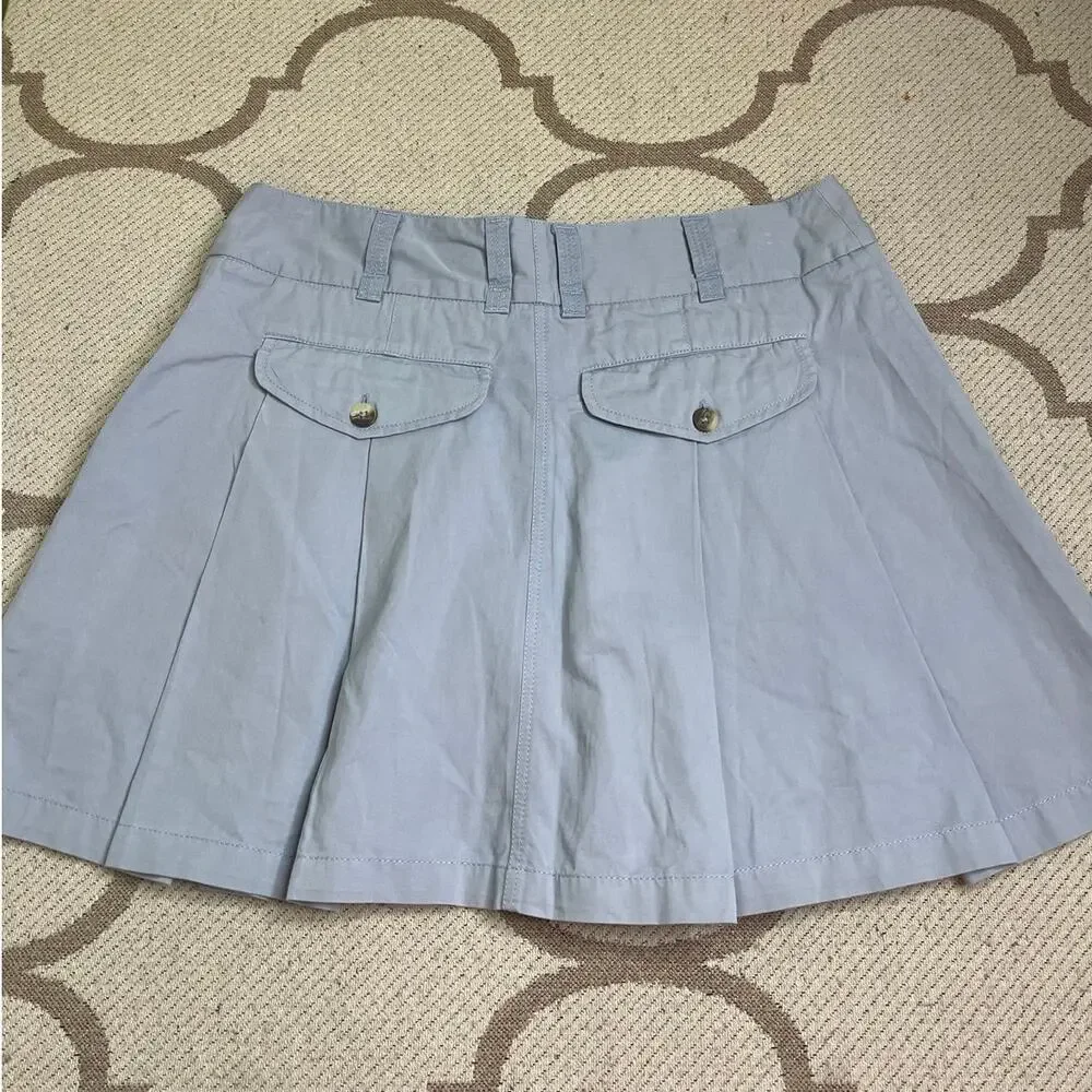 Free People Pleats to Meet You mini skirt light blue accordion pleats, Size 8